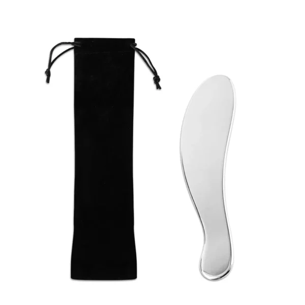 Sdbc76c0ee9ad4af0bb80399ee20289a8K Spatule de modelage à manche en acier inoxydable poli miroir, avec sa pochette de rangement