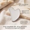 La Lame Cœur en acier inoxydable annoté : Acier inoxydable 304, 87 g, poli miroir, Pochette de rangement fournie