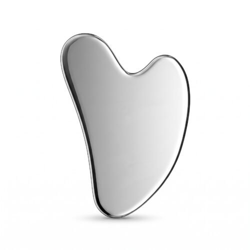 La Lame Cœur en acier inoxydable, vue de face sur fond blanc La Lame Cœur en acier inoxydable, vue de face sur fond blanc