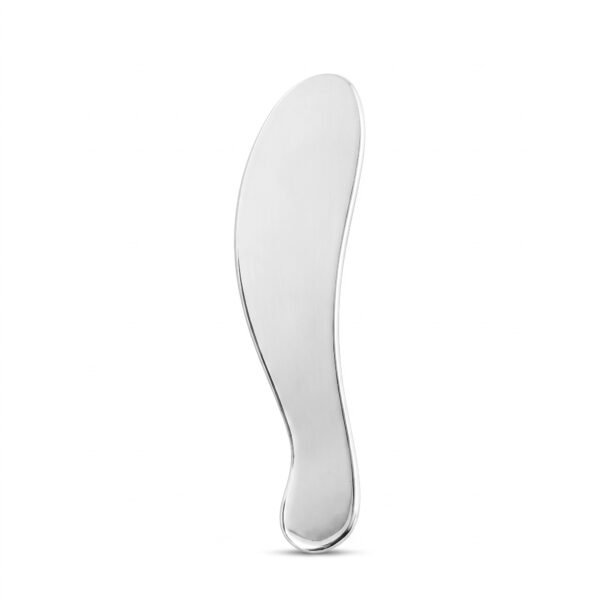 La Spatule Acier en acier inoxydable, vue de face sur fond blanc La Spatule Acier en acier inoxydable, vue de face sur fond blanc